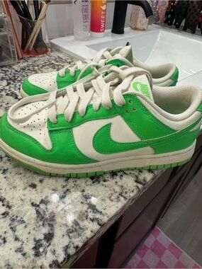 Nike dunks Low-Top Sneakers in Bright Green and White